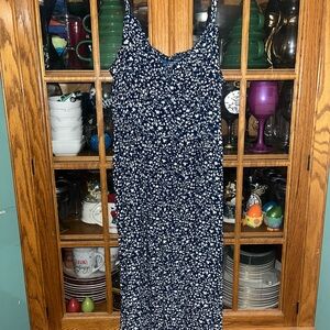 Old Navy Navy Blue Floral Maxi Dress